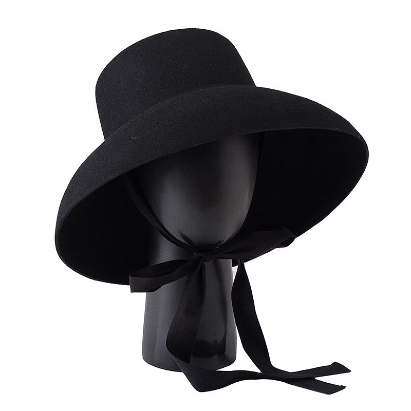 Fedora Hat Wool - 女性のためのレトロなスタイルのウールの帽子,広いつばの広い冬の女性のヘッドバンド,カクテルや結婚式のパーティーのための帽子,教会のステージ