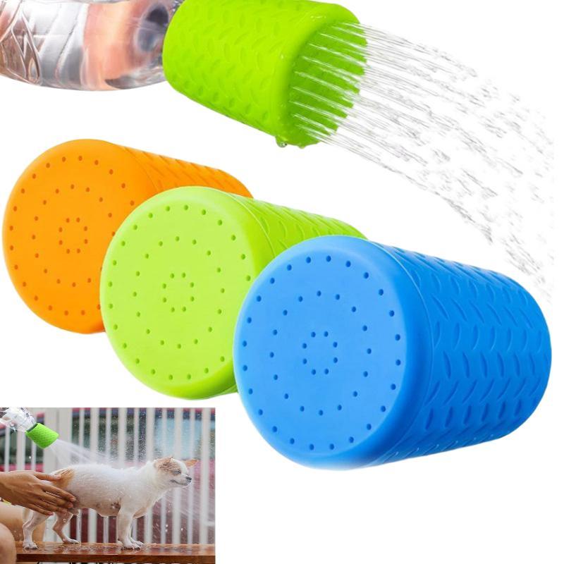 Swim Hat Silicone - 簡単清潔携帯ペット用バススプリンクラーシリコンボトルキャップシャワーヘッド、家庭旅行用ペット犬猫洗浄用