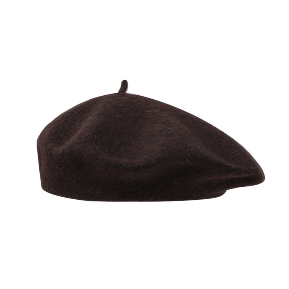 Beret French Wool - ファッション暖かい冬ウールベレー帽レトロ無地フレンチアーティストハットエレガントオールマッチプレーンキャップ女性女の子