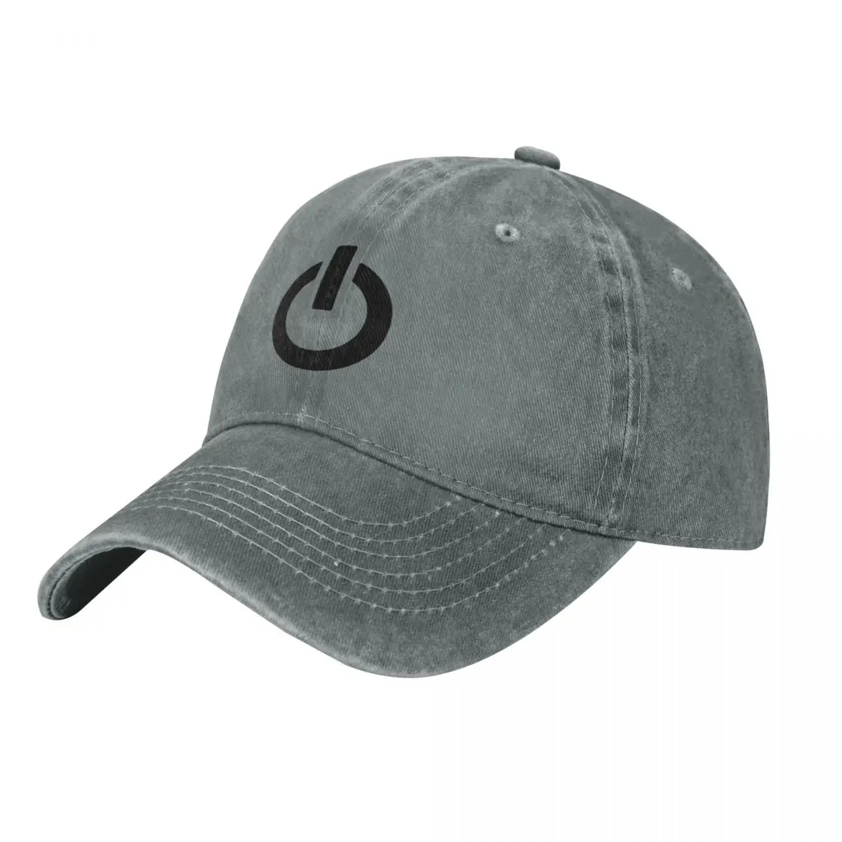 Golf Cap Dad - 電源ボタン（黒） ベースボールキャップ ダッドハット 冬用帽子 帽子 メンズ