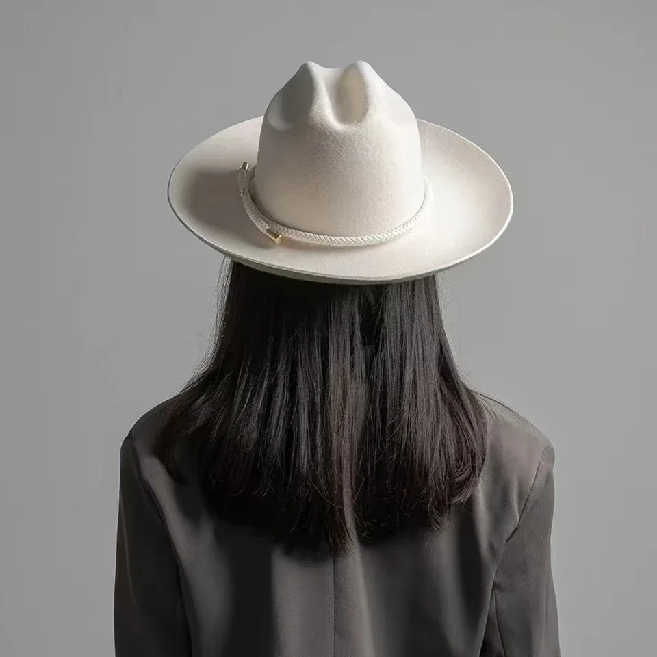 Fedora Hat Wool - 2025年ニューレトロINSシックな冬用ウールフェルトクラシックステットソンフェドラキャップ男女兼用レジャージャズパナマハット