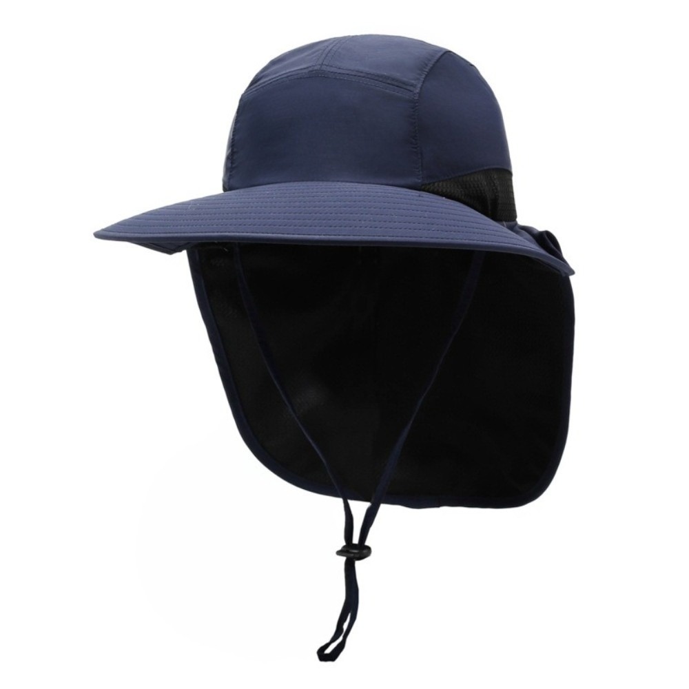 Bucket Hat Cotton - シンプルなつば広アウトドアサンハット UVカット ネックフラップ付き フィッシャーマンキャップ 通気性 速乾性