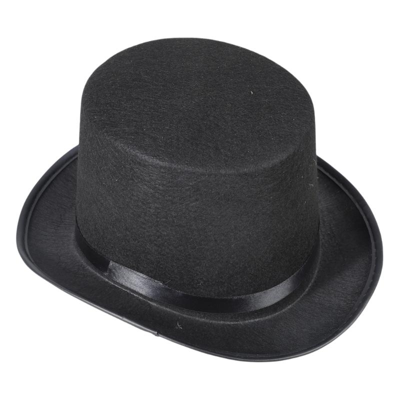 Fedora Hat Wool - レトロシルクハットマジシャンコスチュームコスプレハロウィン小道具パーティー用品スチームパンクサーカスリングマスターの役割