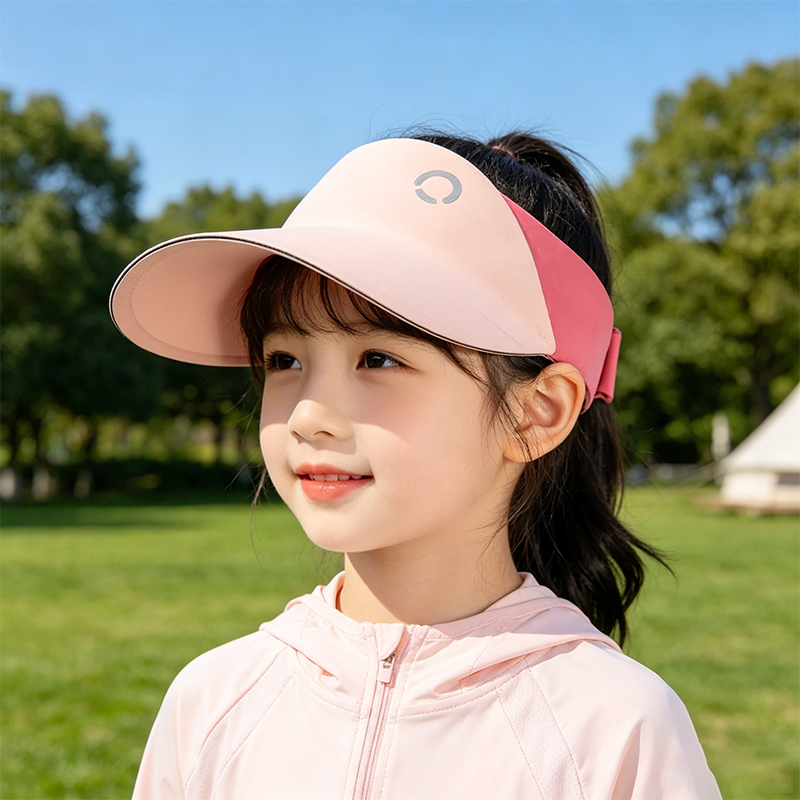 Running Cap Lightweight - 調節可能な子供用UV保護サンバイザー 軽量速乾性通気性キャップ 伸縮性ストラップ付き スポーツやアウトドア活動用