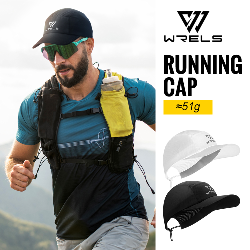 Running Cap Lightweight - WRELS ランニングキャップ 軽量メッシュつばテニスキャップ 通気性 速乾性 日焼け止め帽子