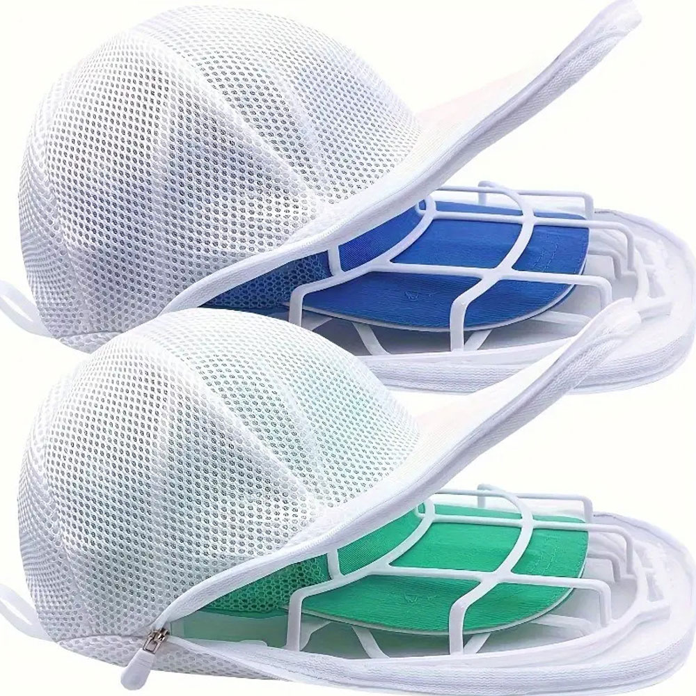 Baseball Cap Structured - 洗濯機用帽子洗浄ケージ（ジッパー開閉式）-野球帽や帽子の洗濯に最適、デリケートな帽子を保護します
