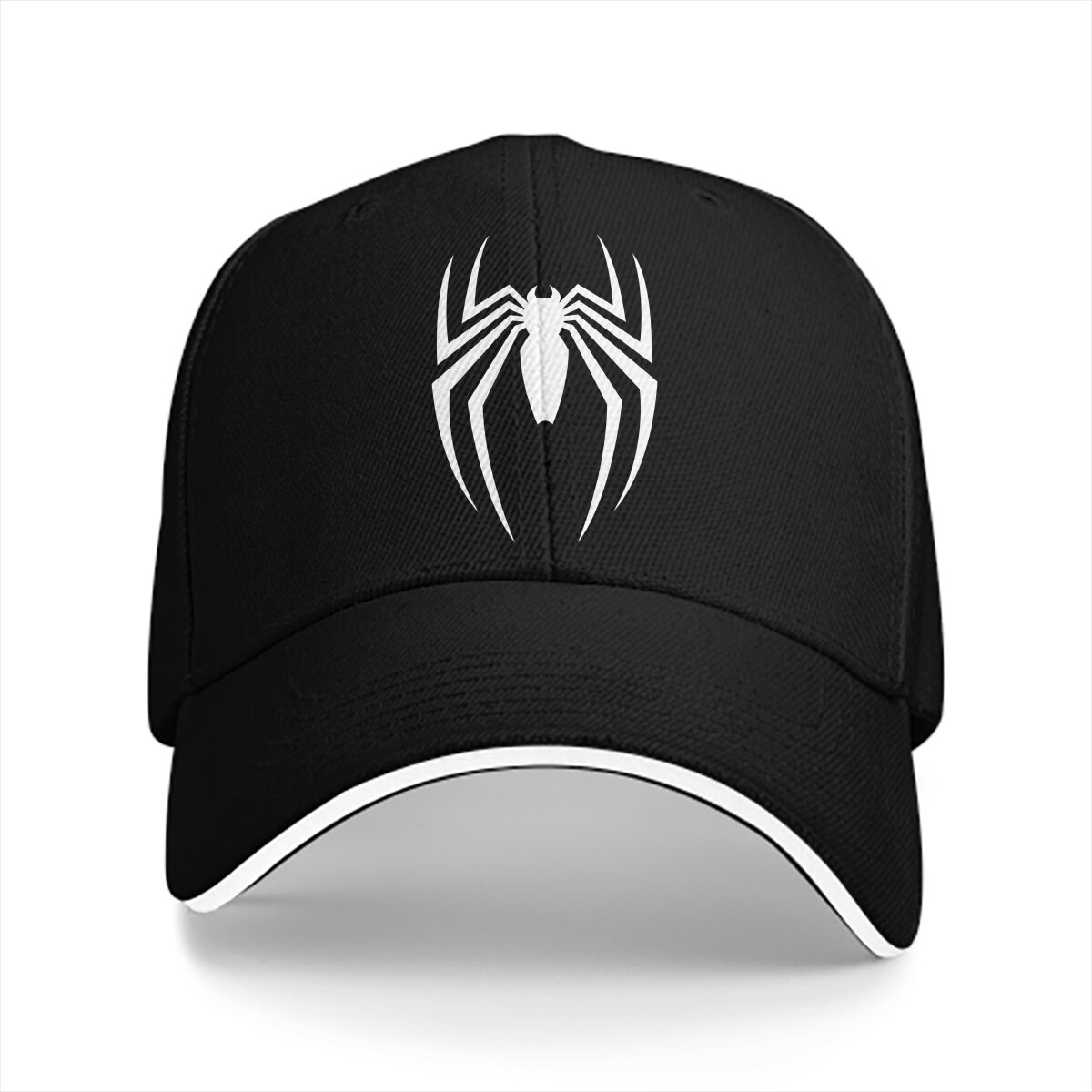 Golf Cap Dad - メンズウォッシュドベースボールキャップ、ホワイトスパイダーエッセンシャルトラッカースナップバックキャップ、パパ帽子、スパイダーゴルフハット
