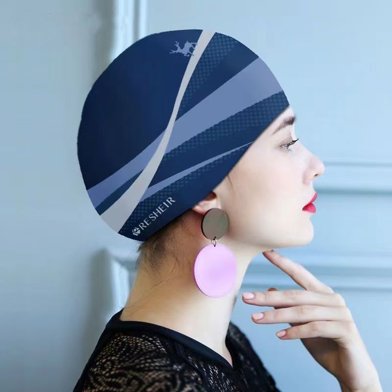 Swim Hat Silicone - ファッションシリコーン水泳キャップ女性のための快適な防水水泳キャップ大人のバスキャップ
