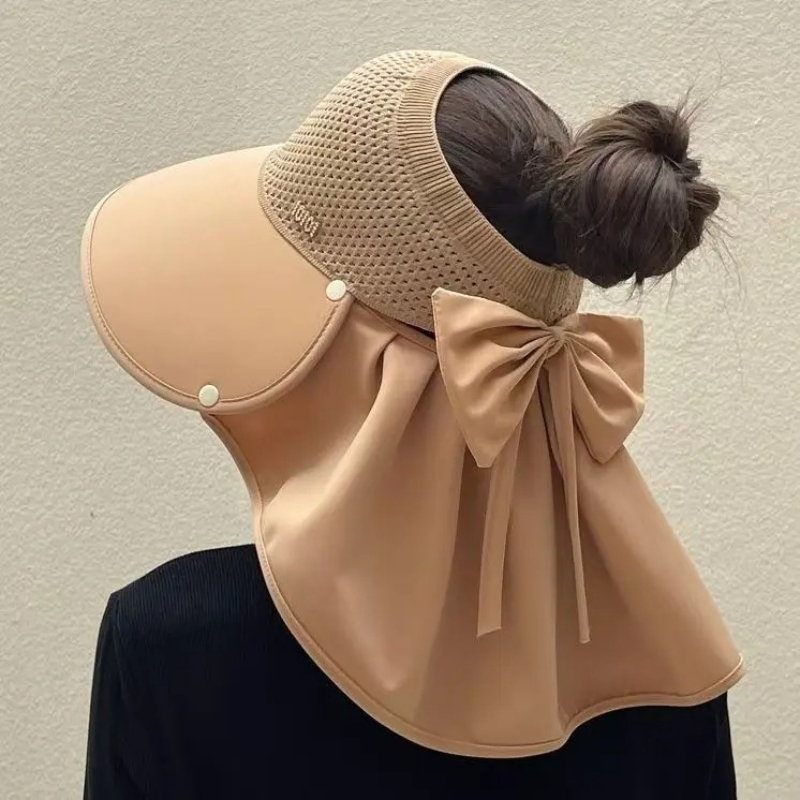 Sun Hat Wide Brim - 夏の女性用バケットハット、屋外日よけバケットハット、釣り、ハイキング用ワイドブリムバケットハット、ネックカバー付き360度保護 ° 日焼け止めキャップ