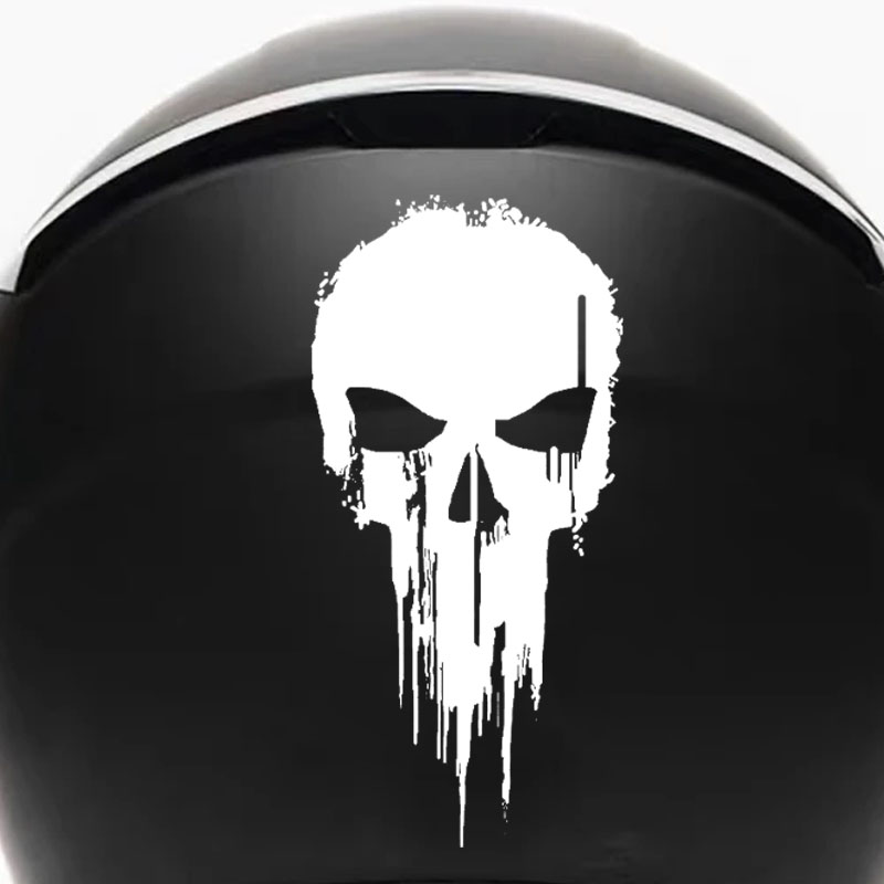 Skull Cap Helmet Liner - 1PC クールなスケルトンスカル防水ビニールステッカー、バイクのサイドパネル、燃料タンク、スクーター、レーシングヘルメットの装飾アクセサリーに