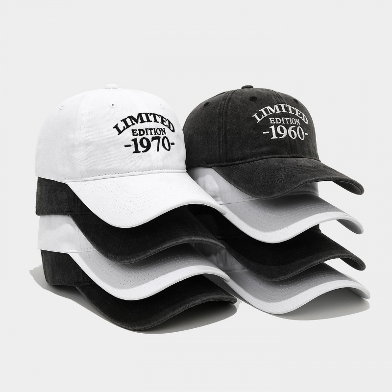Dad Hat Cotton - ヴィンテージウォッシュドコットンベースボールキャップ調節可能限定版1960 1970刺繍入りダッドハットカジュアルユニセックスサンハット