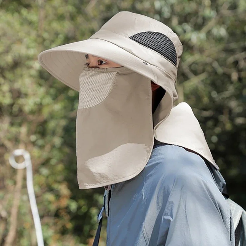 Visor Sun Hat - 夏の日よけ帽子 UVカット アウトドア ハンティング フィッシングキャップ 男女兼用