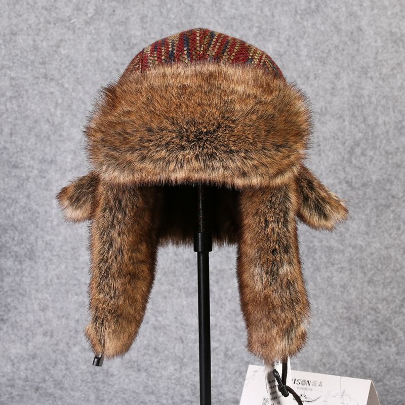 Winter Trapper Hat - B-8433男爆撃機帽子レックスウサギの毛皮の帽子冬の雪のキャップロシアushanka帽子耳介スキーキャップ