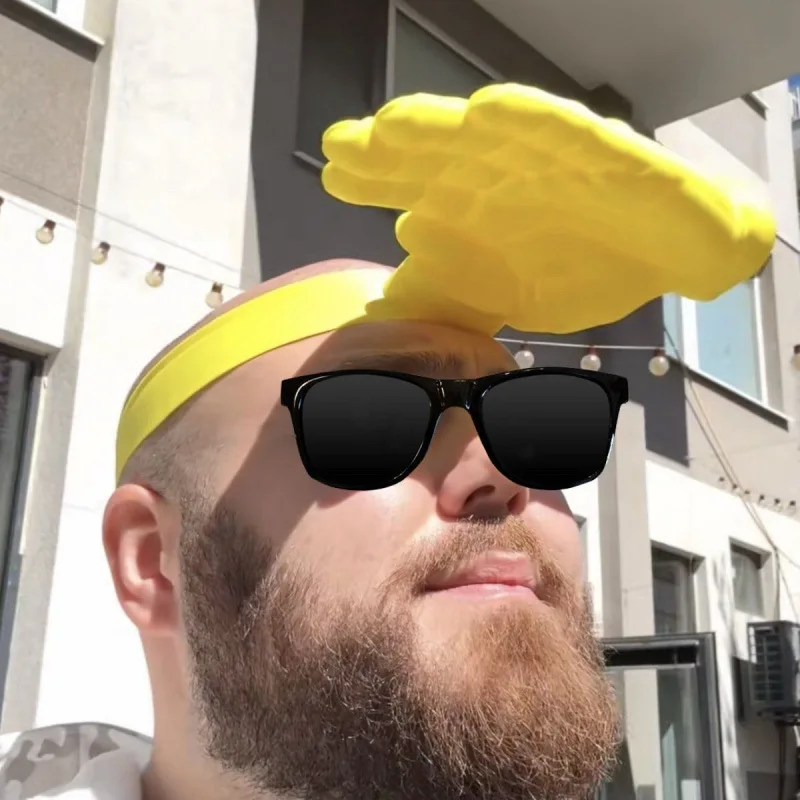 Visor Sun Hat - 1/3 個ノベルティ 3D 手のひら型サンハット面白いユニセックスサンバイザー屋外サンシールドビーチコンサートパーティー旅行スタジアム用