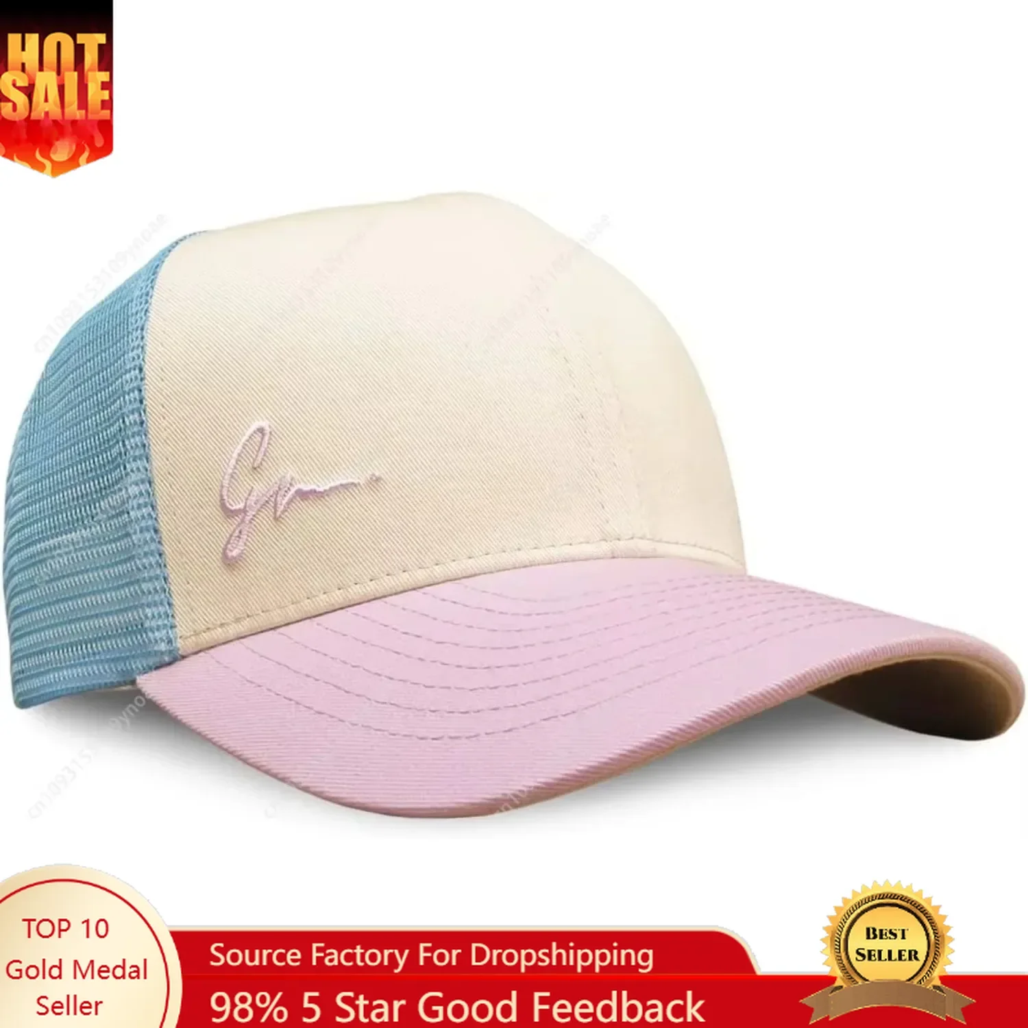 Dad Hat Cotton - グレースフォリービーチトラッカーハット野球帽夏刺繍綿男性女性アウトドア活動お父さん帽子ユニセックスフィット調整可能