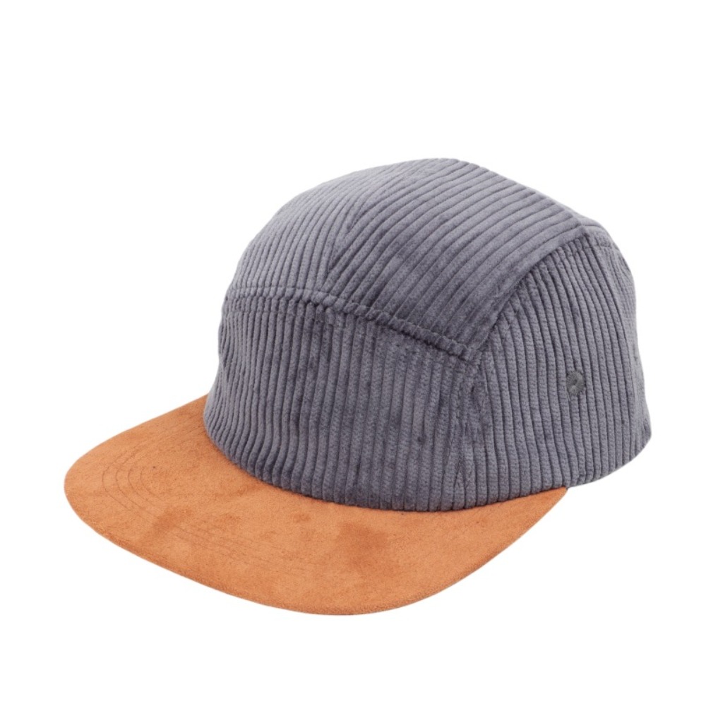 Corduroy Cap 5 Panel - 多用途レトロフラットブリム野球帽5パネル調整可能ヒップホップスケートボードキャップコーデュロイ スナップバックハット