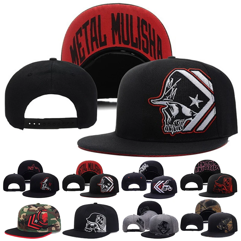 ユニセックススケルトン刺繍野球帽女性アウトドアスポーツフラッ - Snapback Hat Flat のレビューと価格