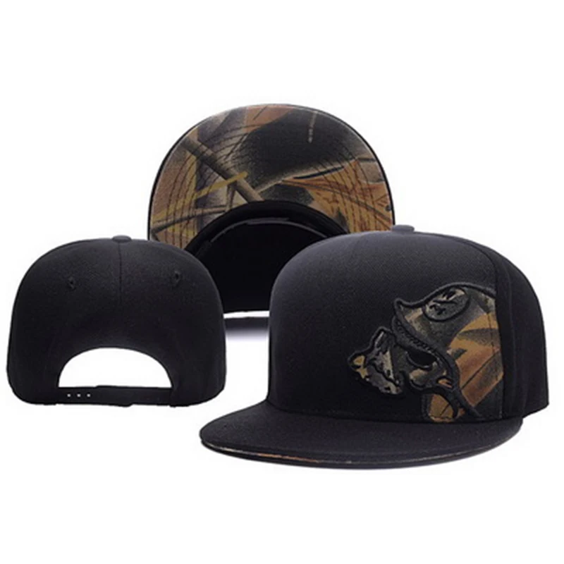 ユニセックススケルトン刺繍野球帽女性アウトドアスポーツフラッ - Snapback Hat Flat のレビューと価格