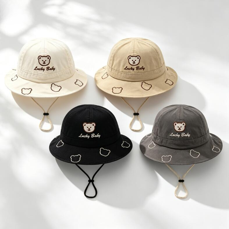 2026 かわいい漫画クマの赤ちゃんバケットハット夏屋外赤ち - Bucket Hat Cotton のレビューと価格