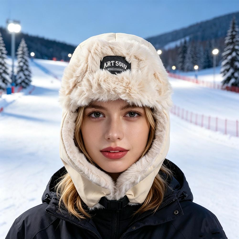 冬用フェイクファー裏地付きトラッパーハット、防風耳当て付きウ - Winter Trapper Hat のレビューと価格