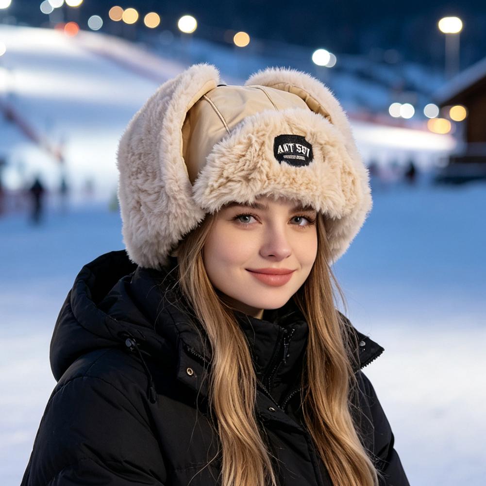 冬用フェイクファー裏地付きトラッパーハット、防風耳当て付きウ - Winter Trapper Hat のレビューと価格