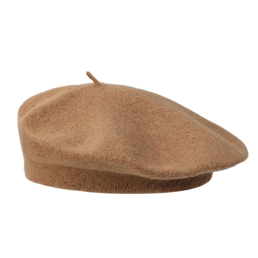 ファッション暖かい冬ウールベレー帽レトロ無地フレンチアーティ - Beret French Wool のレビューと価格