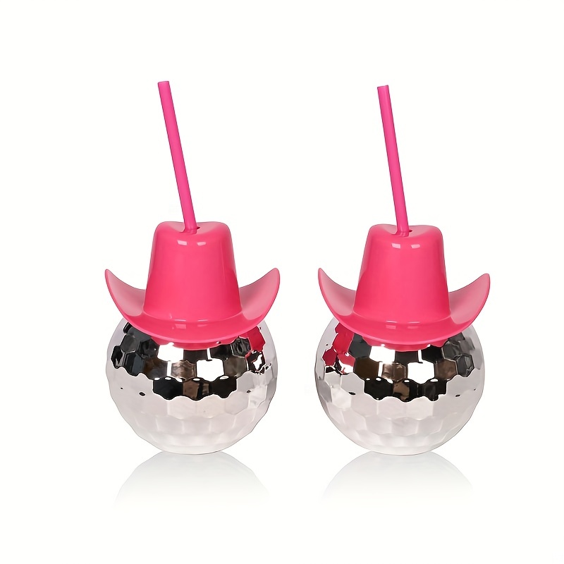 ディスコボールカウボーイハットタンブラー（ストロー付き）20 - Cowboy Hat Straw のレビューと価格