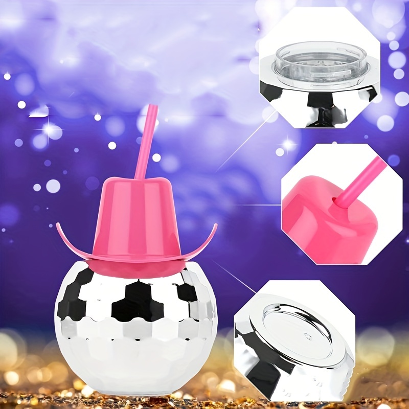 ディスコボールカウボーイハットタンブラー（ストロー付き）20 - Cowboy Hat Straw のレビューと価格