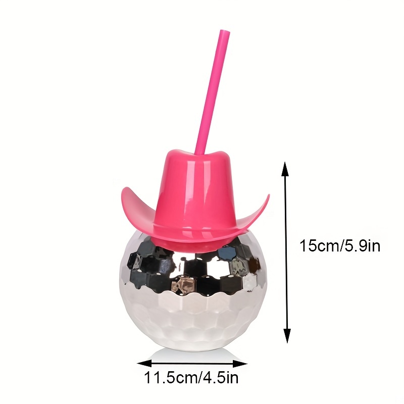 ディスコボールカウボーイハットタンブラー（ストロー付き）20 - Cowboy Hat Straw のレビューと価格