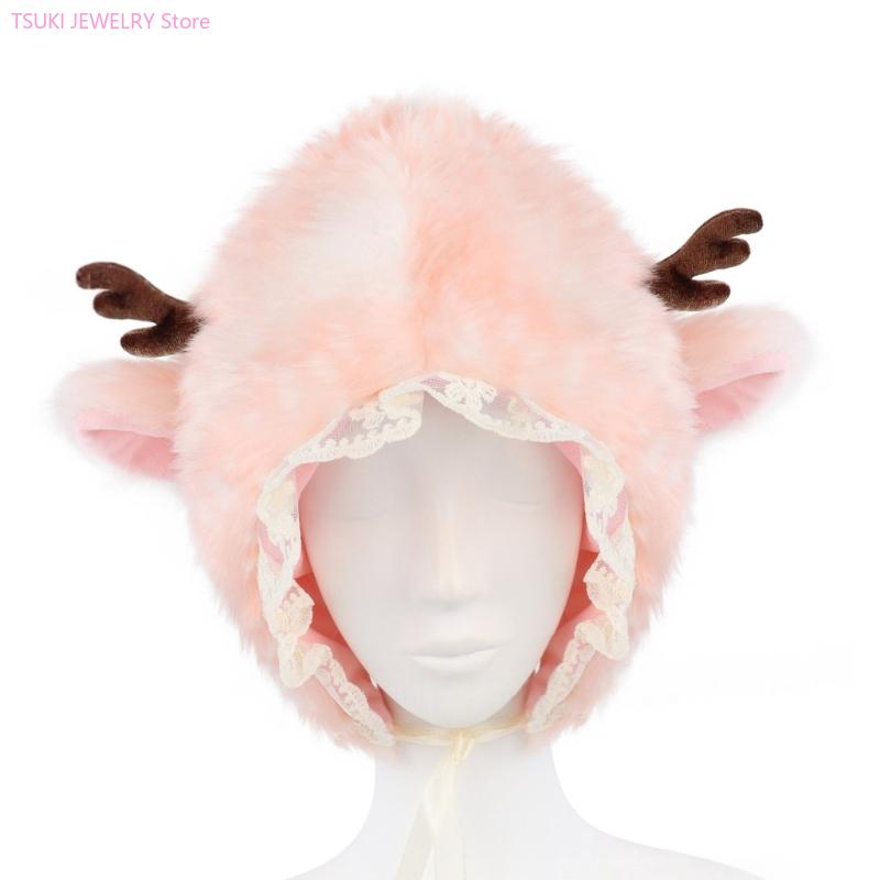 62KE 冬暖かいイヤーフラップキャップ鹿耳捕り屋外活動スキ - Trapper Hat Ear Flap のレビューと価格