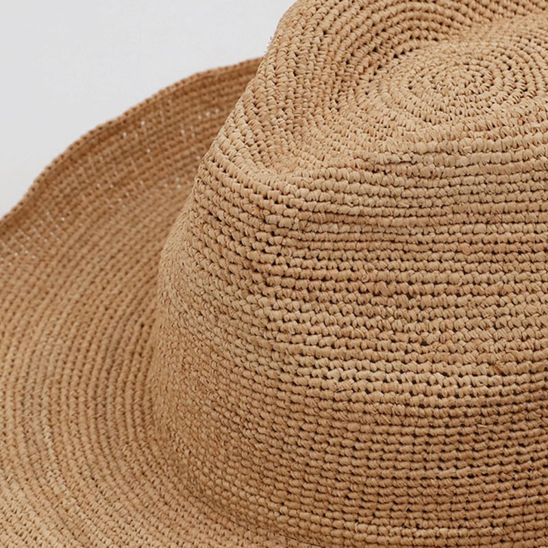 女性のためのナチュラルラフィアストローハット、Brim ou - Cowboy Hat Straw のレビューと価格