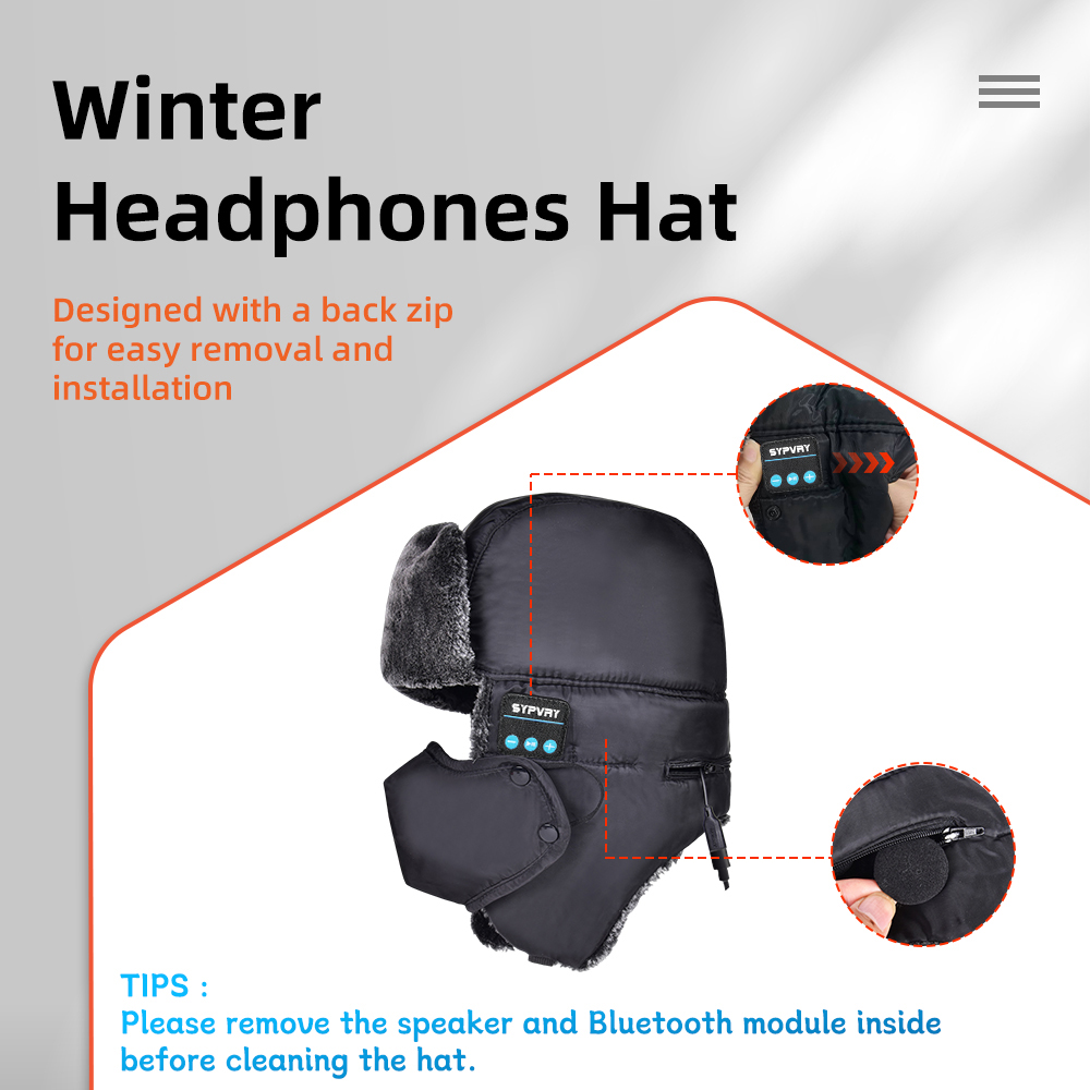 男性と女性のための冬のトラッパーハット、Bluetooth付 - Trapper Hat Ear Flap のレビューと価格