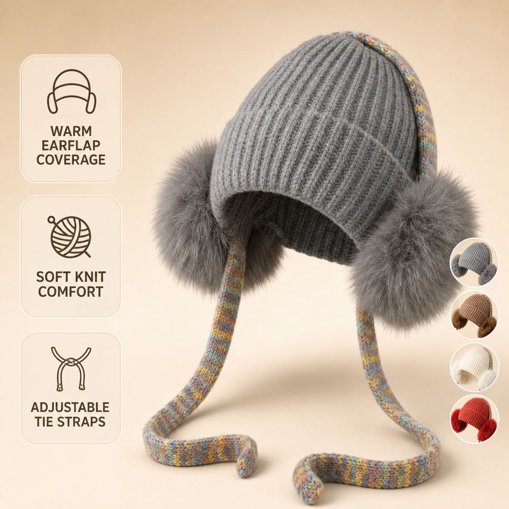 デイリーニット耳当て付きビーニー フリース裏地付き カフ付き - Beanie Cuffed Knit のレビューと価格