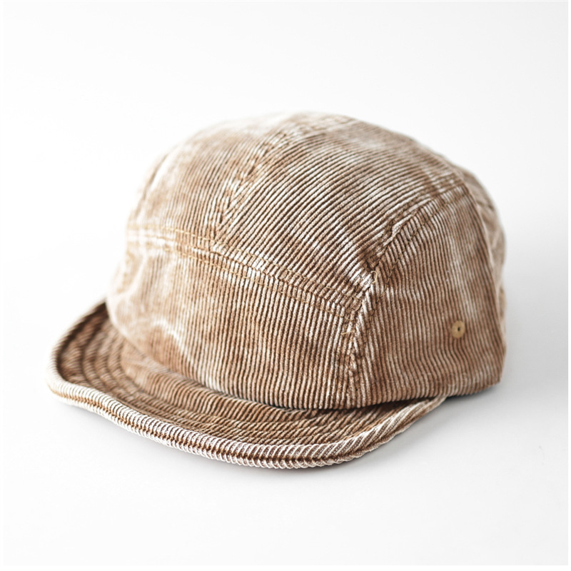 レトロなオールドコーデュロイ5パネルショートソフトブリムベー - Corduroy Cap 5 Panel のレビューと価格