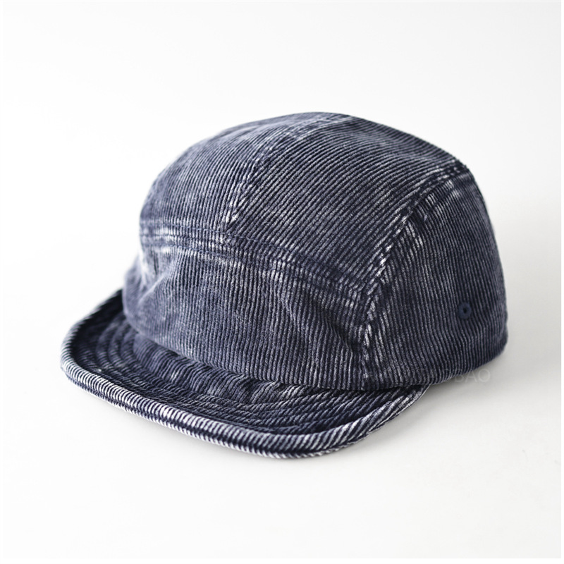 レトロなオールドコーデュロイ5パネルショートソフトブリムベー - Corduroy Cap 5 Panel のレビューと価格