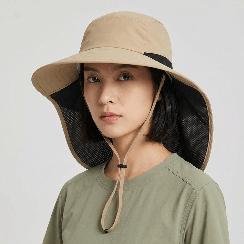 ファッションワイドブリムアウトドアサンハット調節可能なUV保 - Bucket Hat Cotton のレビューと価格