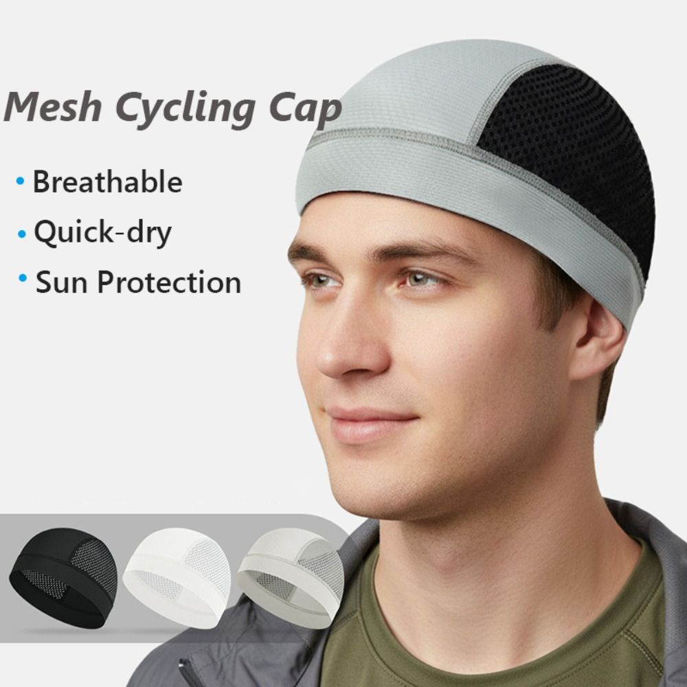 カジュアル薄型メッシュスカルビーニーキャップ速乾性日焼け防止 - Skull Cap Helmet Liner のレビューと価格