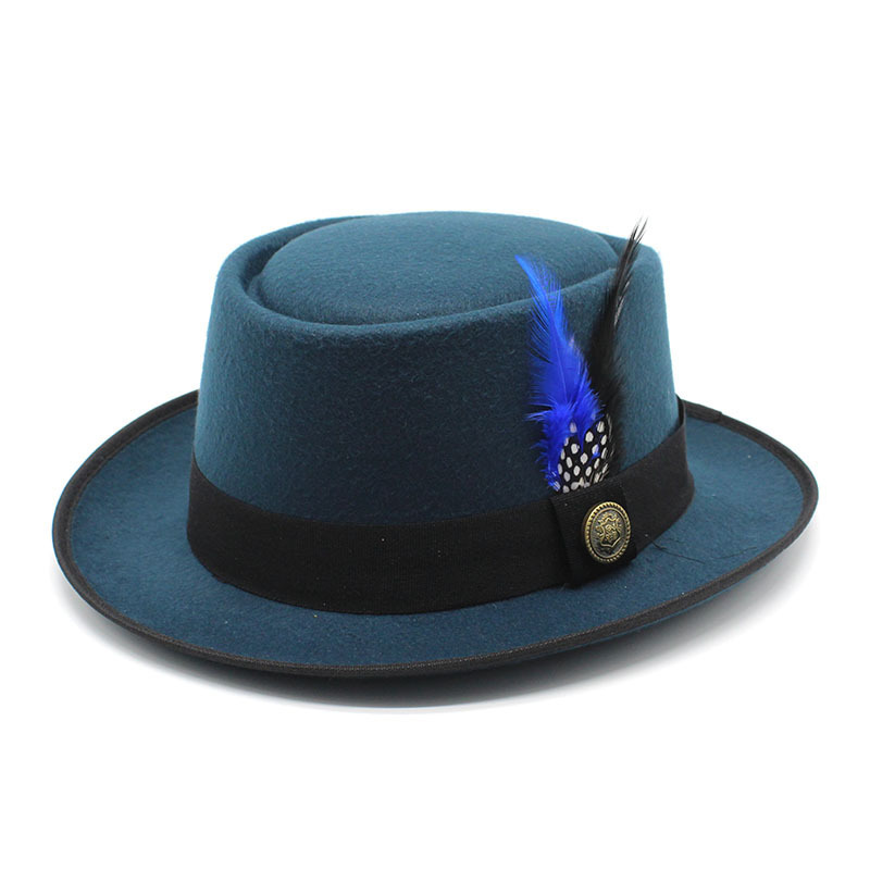 男性用の幅の広いウールとフェルトのフェドーラ,ヴィンテージス - Fedora Hat Wool のレビューと価格
