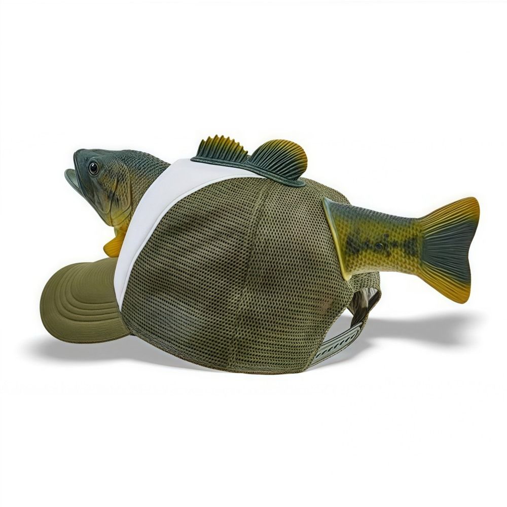 面白い 3D 魚動物トラック運転手帽子調節可能なフィットメッ - Trucker Cap Mesh のレビューと価格