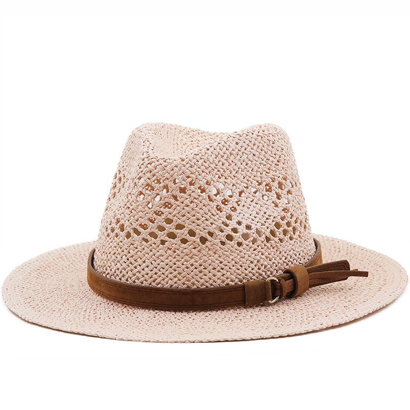 男性と女性のための透かし彫りの麦わら帽子,革の帽子,麦わら帽 - Cowboy Hat Straw のレビューと価格