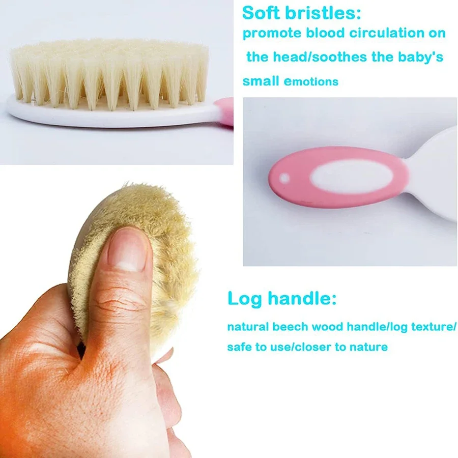 新生児と幼児のためのヘアブラシのセット,柔らかい毛とシリコー - Swim Hat Silicone のレビューと価格