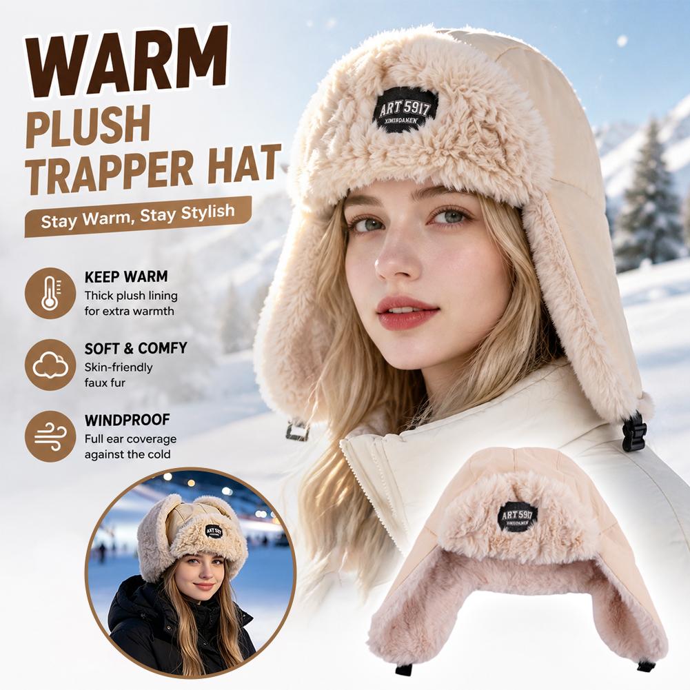 女性男性用コージーウィンターハット、フェイクファー耳当て付き - Trapper Hat Ear Flap のレビューと価格