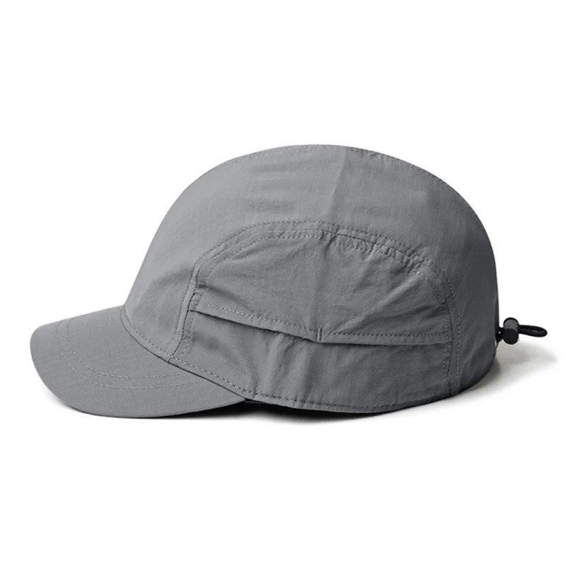 つばの短い無地の野球帽 軽量 速乾性 ポリエステル製 調節可 - Baseball Cap Structured のレビューと価格