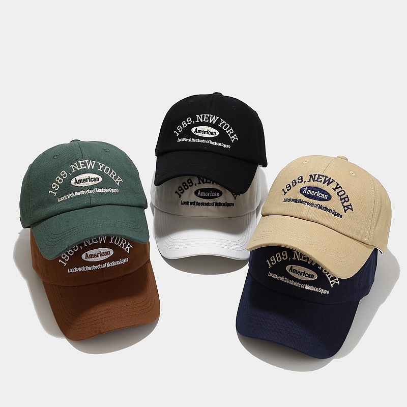 1989 ニューヨーク刺繍入り野球帽ウォッシュドコットン調節 - Dad Hat Cotton のレビューと価格