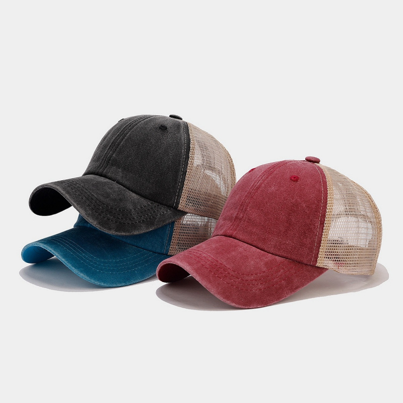 ヴィンテージウォッシュドデニムメッシュバックトラッカーハット - Trucker Cap Mesh のレビューと価格