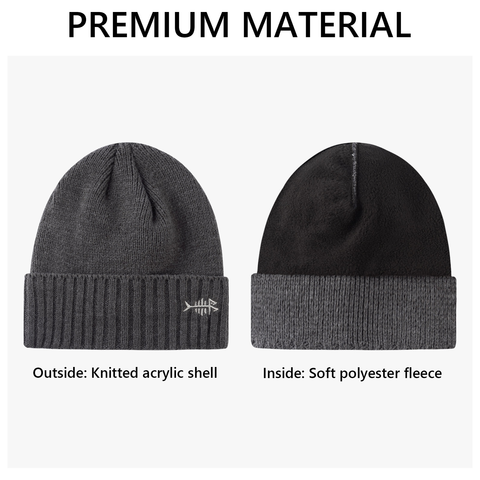 Bassdash-フリースの裏地が付いたユニセックスカフ付き - Beanie Cuffed Knit のレビューと価格