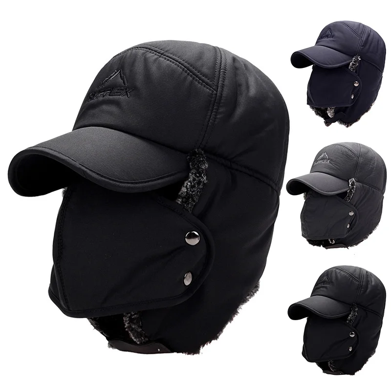 冬用ファー暖かい防風帽子 男女兼用 雷鋒帽 ボンバーフェイク - Winter Trapper Hat のレビューと価格