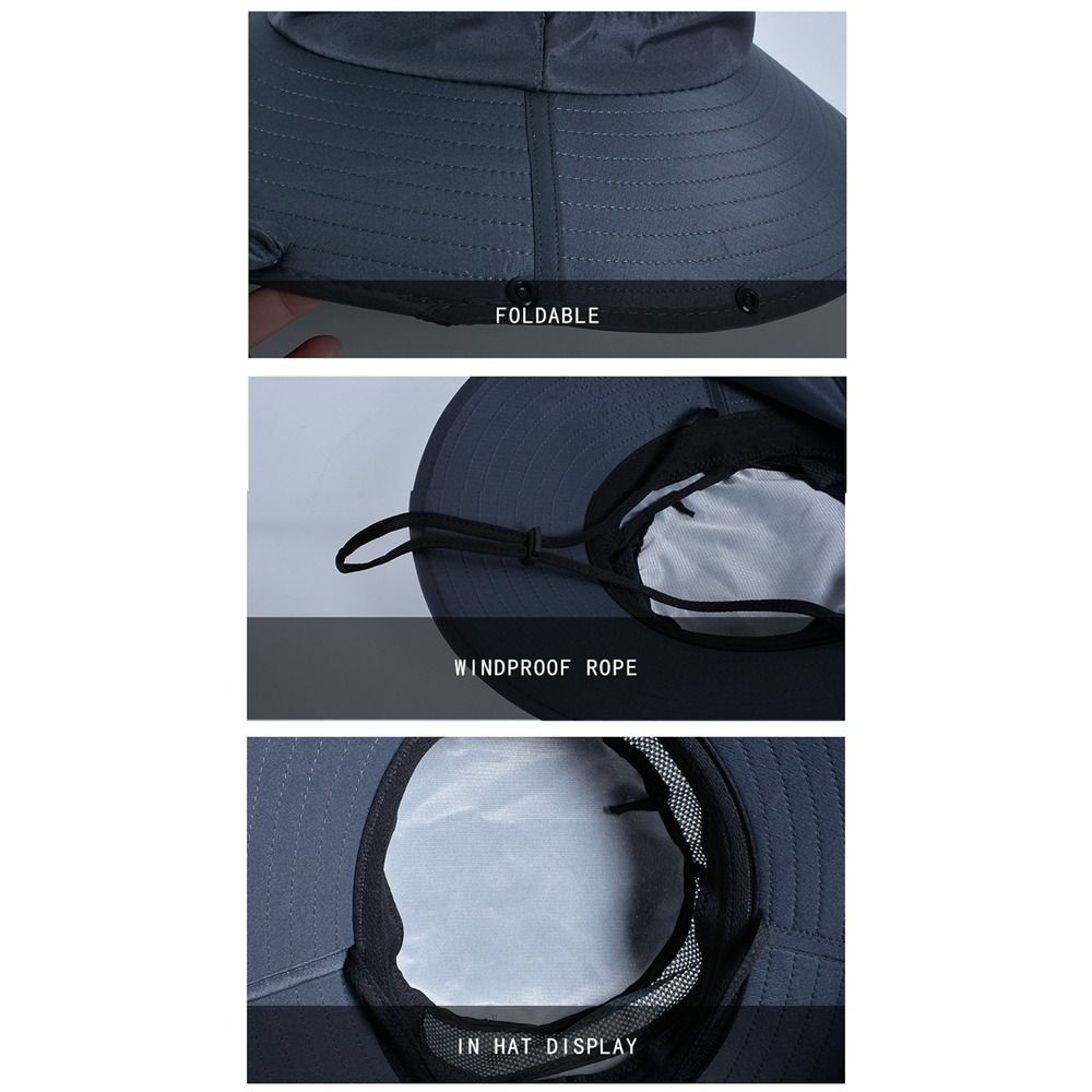 シンプルな布製男性用サンハット、ネックプロテクション付き、取 - Visor Sun Hat のレビューと価格