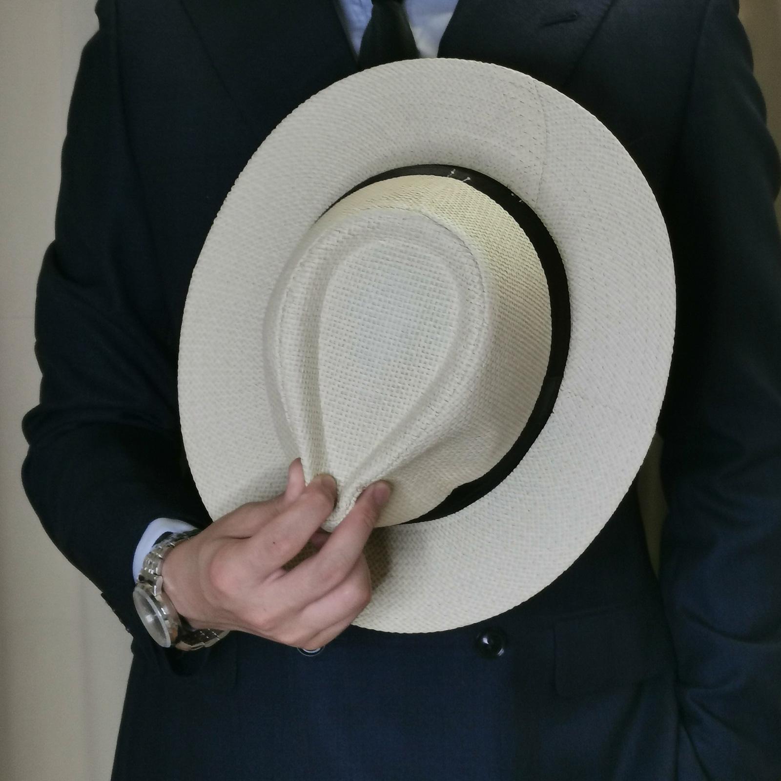 男性夏パナマ麦わら帽子ナチュラルファッショントレンディビーチ - Cowboy Hat Straw のレビューと価格