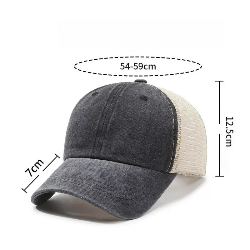 カスタムロゴ入りウォッシュドメッシュキャップ、通気性のある野 - Visor Sun Hat のレビューと価格